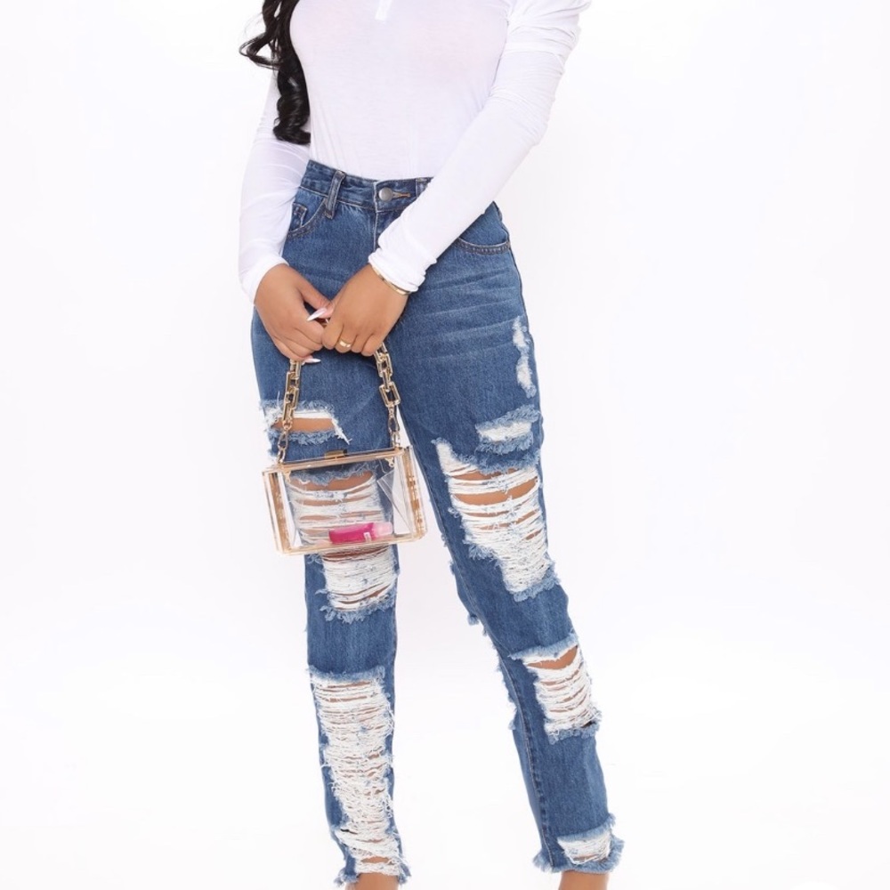Fashionnova - Women’s boyfriend jeans med-wash